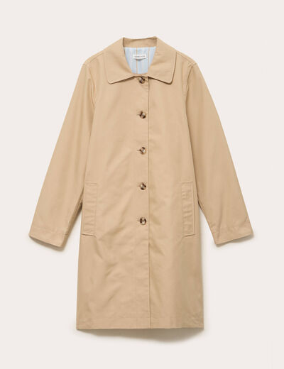 Trench col chemise sable femme