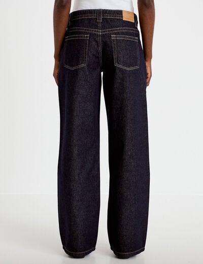 Jeans droit taille basse denim brut clean femme