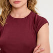 T-shirt manches courtes violet foncé femme