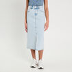 Jupe crayon taille standard denim bleach femme