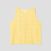 Débardeur aspect crochet jaune pastel femme