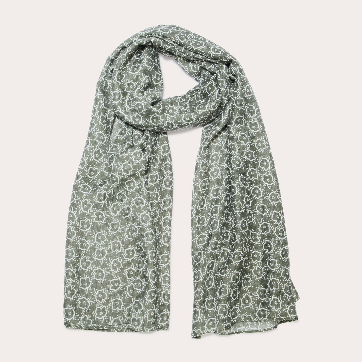 Foulard vert kaki femme
