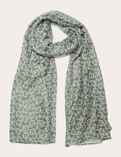 Foulard vert kaki femme