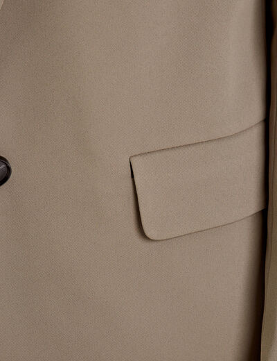 Veste blazer fluide vert kaki femme