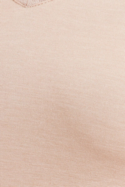 T-shirt thermique col en V sable femme