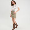 T-shirt manches courtes blanc femme