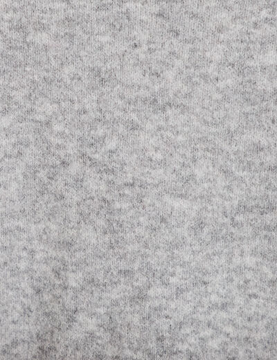 Gilet court nou&eacute; gris clair femme