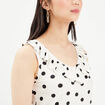 Blouse bretelles larges blanc femme