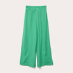 Pantalon large taille standard vert femme