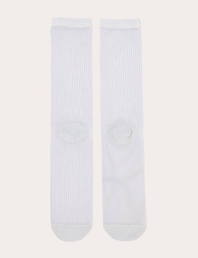 Chaussettes couleur argent femme