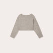 Pull cropped manches longues gris foncé femme