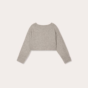 pull cropped manches longues gris fonce femme Pull cropped manches longues gris foncé femme
