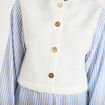 Pull chemise 2-en-1 ecru femme