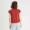 Polo manches courtes marron cognac femme