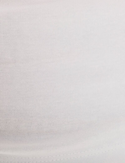T-shirt manches courtes blanc femme