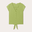 Blouse manches courtes vert anis femme