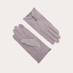 Gants avec boutons gris foncé femme