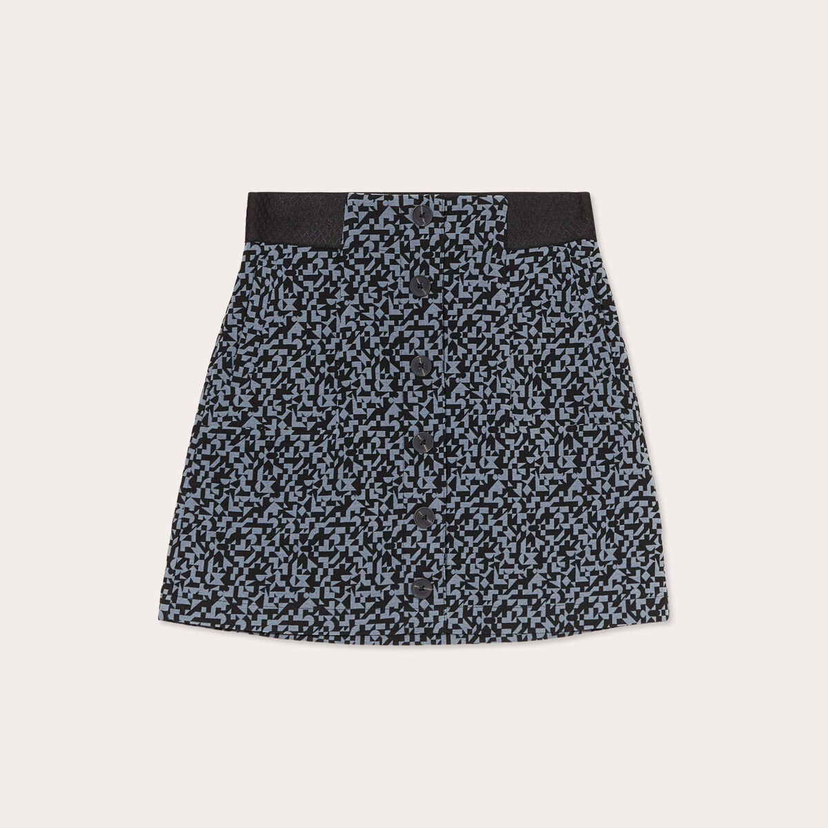 Jupe trap&egrave;ze noir femme