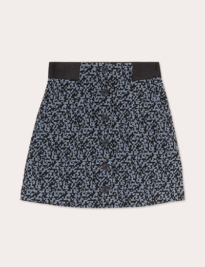 Jupe trapèze noir femme