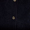 Gilet sans manches fausse fourrure bleu marine femme