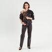Jeans droit 5 poches denim noir femme