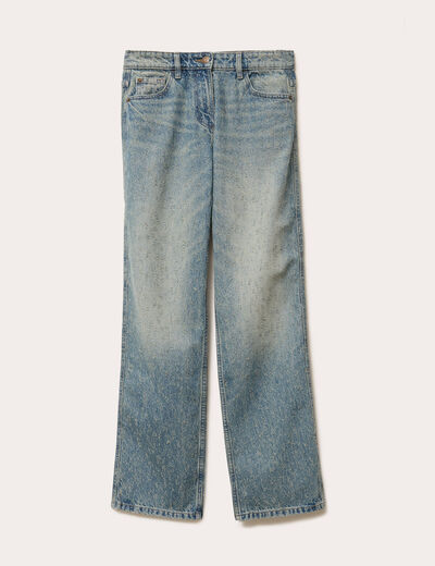Jean droit taille standard denim dirty femme