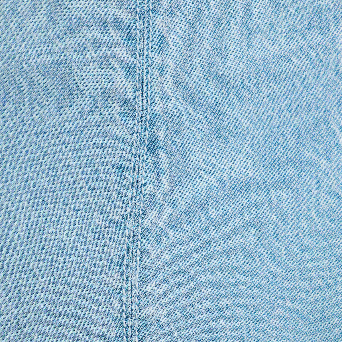 Robe chasuble trapèze en jean denim bleach femme