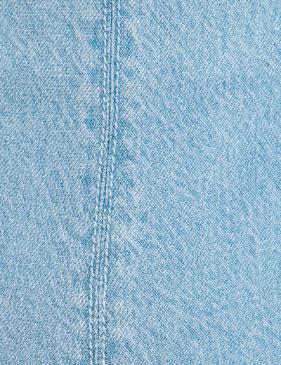 Robe chasuble trapèze en jean denim bleach femme