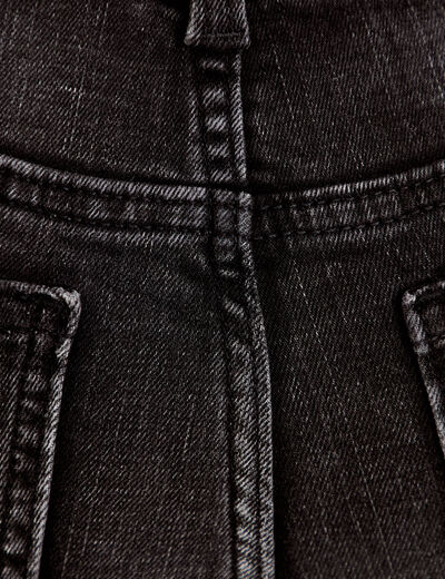 Jean bootcut avec ceinture amovible denim noir femme
