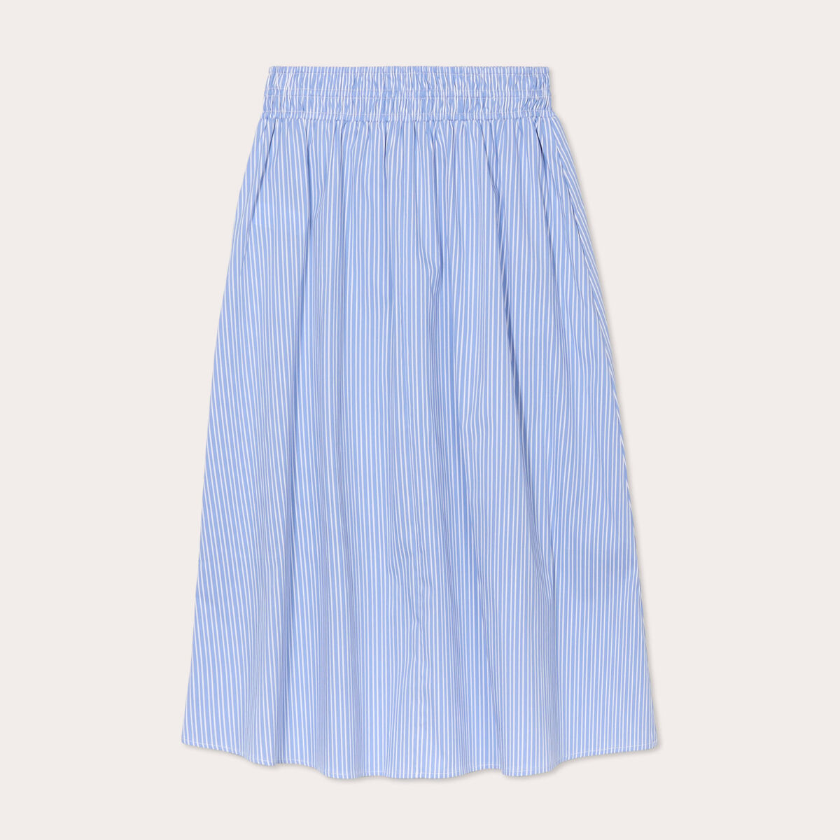 Jupe longue évasée ecru femme