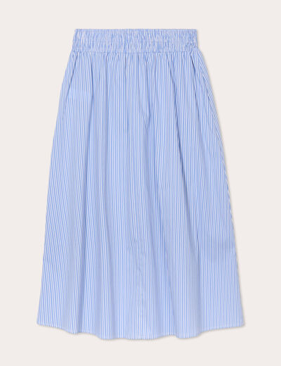 Jupe longue évasée ecru femme