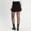 Jupe droite détails zippés noir femme