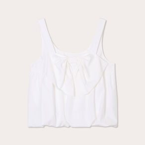 crop top avec noeud ecru femme Crop top avec noeud ecru femme