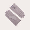 Gants avec boutons gris foncé femme