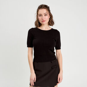 pull manches courtes noir femme Pull manches courtes noir femme