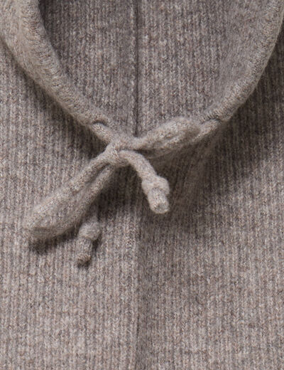 Cagoule beige femme