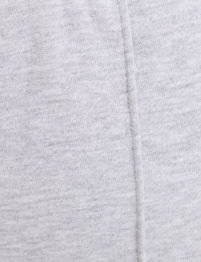 Pantalon large style jogging gris clair femme