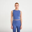 D&eacute;bardeur col rond activewear bleu fonc&eacute; femme