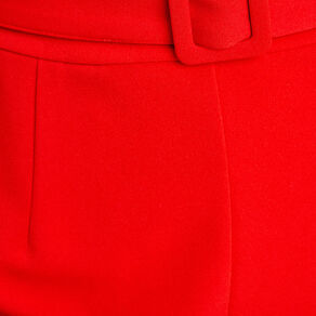 Combishort ceinturée rouge femme