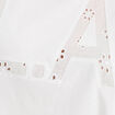 T-shirt cropped brodé blanc femme