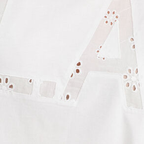t shirt cropped brode blanc femme T-shirt cropped brodé blanc femme