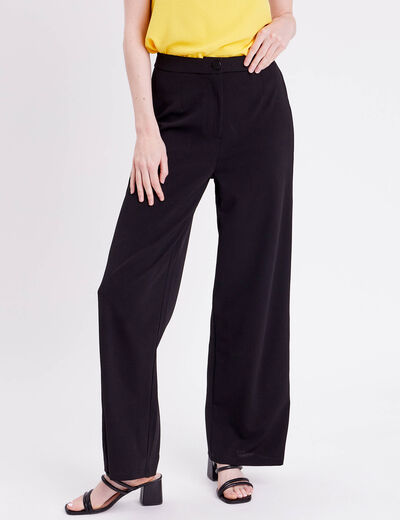 Pantalon large noir femme