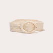 Ceinture large tressée sable femme