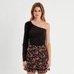 T-shirt asymétrique noir femme