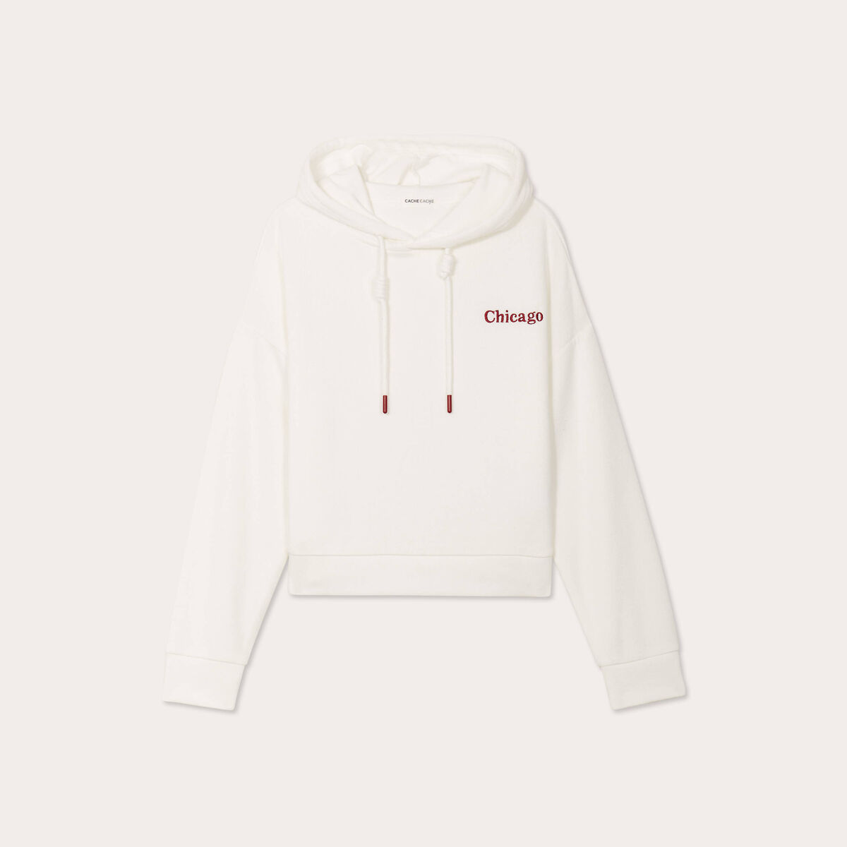 Sweat à capuche ecru femme