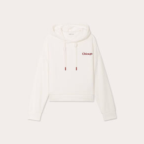 Sweat à capuche ecru femme