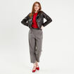 Veste biker simili cuir noir femme