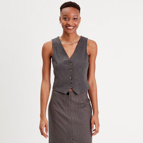 veston sans manches gris femme Veston sans manches gris femme