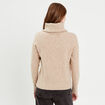 Pull avec col roulé beige femme