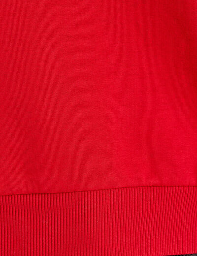 Sweat manches longues rouge femme